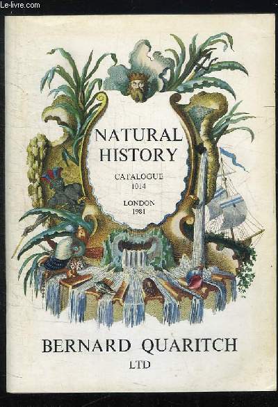CATALOGUE 1014. NATURA HISTORY. TEXTE EN ANGLAIS.