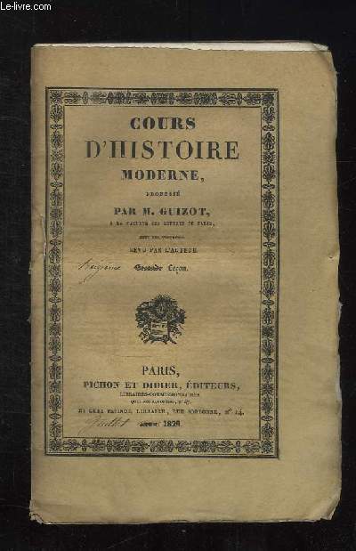 COURS D HISTOIRE MODERNE 13em LECONS.