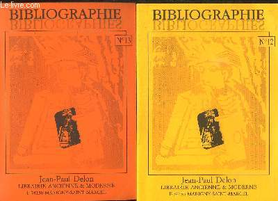 3 CATALOGUES N 9 - 12 - 13. BIBLIOGRAPHIE.