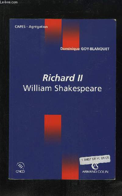 RICHARD II WILLIAM SHAKESPEARE.