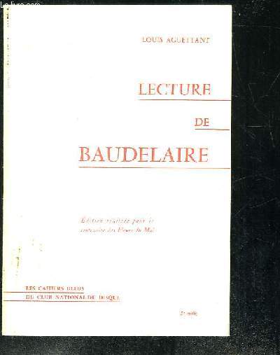 LECTURE DE BAUDELAIRE.