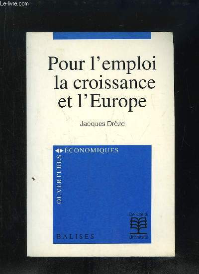 POUR L EMPLOI LA CROISSANCE ET L EUROPE.