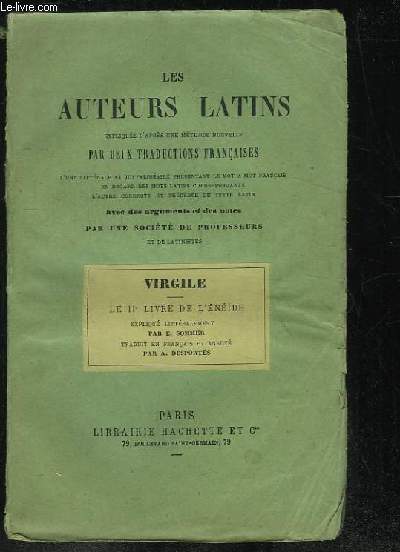 LES AUTEURS LATINS. VIRGILE DEUXIEME LIVRE DE L ENEIDE.