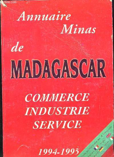 ANNUAIRE MINAS DE MADAGASCAR. COMMERCE INDUSTRIE SERVICE.