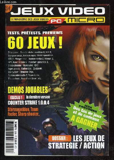 JEUX VIDEO PC MICRO. SOMMAIRE: TESTS, PRETESTS, 60 JEUX, DEMOS JOUABLES, LES JEUX DE STRATEGIE, ET ACTION...