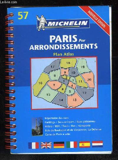 PARIS PAR ARRONDISSEMENTS PLAN ATLAS.