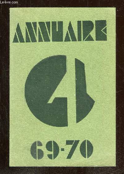 ANNUAIRE 1969 - 1970.