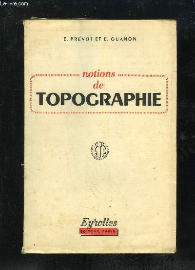 NOTIONS DE TOPOGRAPHIE. 26 em EDITION.