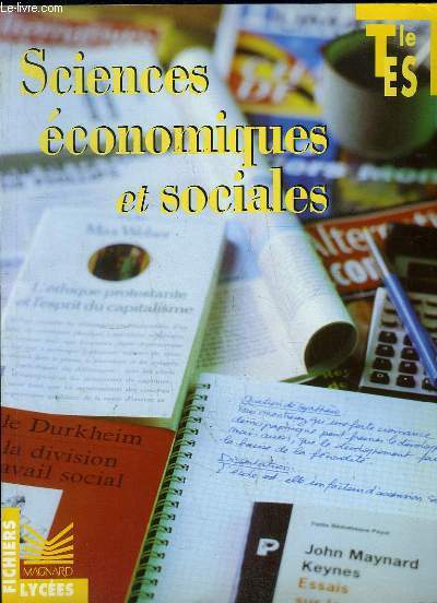 SCIENCES ECONOMIQUES ET SOCIALES TERMINALE ES. SEPCIMEN.