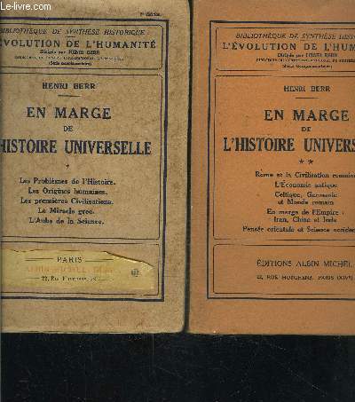 EN MARGE DE L HISTOIRE UNIVERSELLE- TOME 1 ET TOME 2