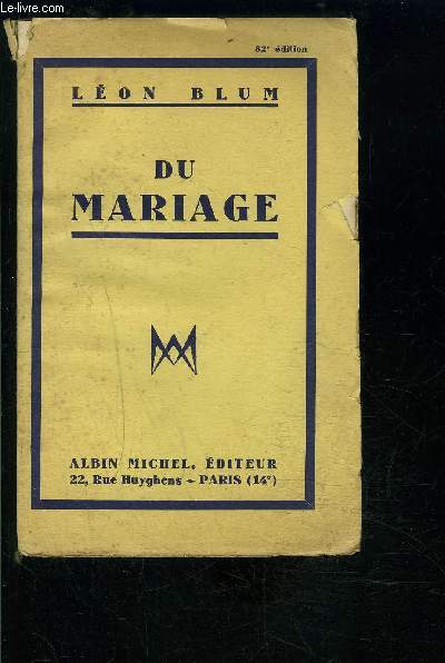 DU MARIAGE