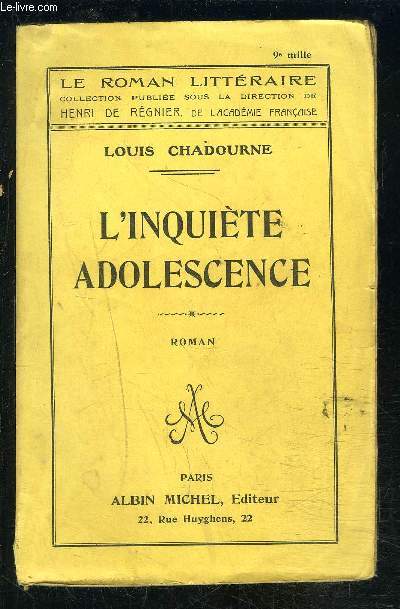 L INQUIETE ADOLESCENCE