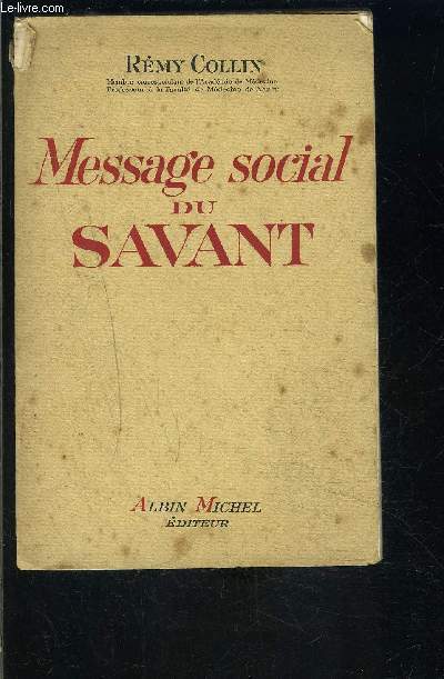 MESSAGE SOCIAL DU SAVANT