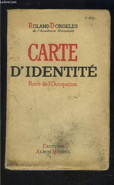 CARTE D IDENTITE- RECIT DE L OCCUPATION