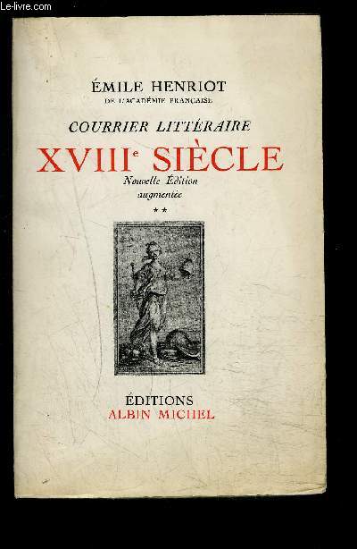 COURRIER LITTERAIRE XVIIIe SIECLE- TOME 2