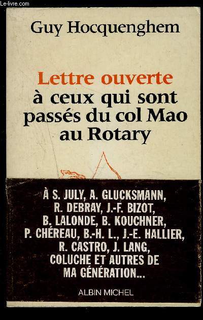 LETTRE OUVERTE A CEUX QUI SONT PASSES DU COL MAO AU ROTARY
