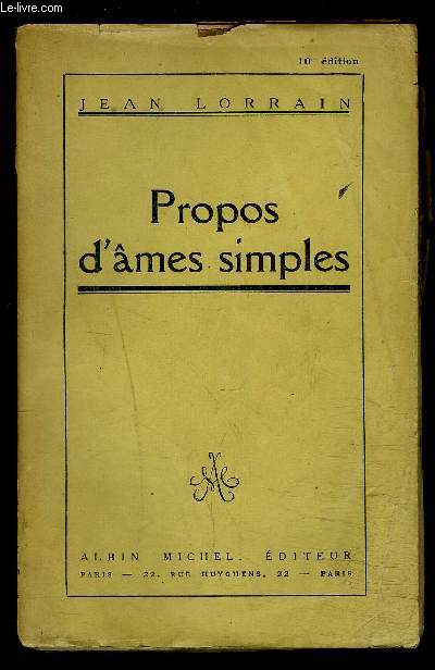 PROPOS D AMES SIMPLES