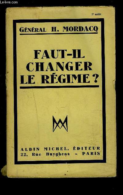 FAUT-IL CHANGER LE REGIME?