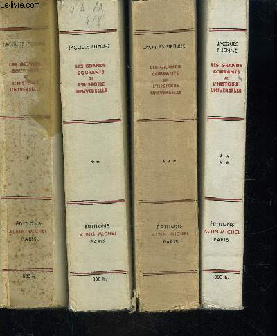 LES GRANDS COURANTS DE L HISTOIRE UNIVERSELLE- 4 TOMES EN 4 VOLUMES- DES ORIGINES A L'ISLAM- DE L'EXPANSION MUSULMANE AUX TRAITS DE WESTPHALIE-DES TRAITS DE WESTPHALIE A LA RVOLUTION FRANAISE-DE LA RVOLUTION FRANAISE AUX RVOLUTIONS DE 1830
