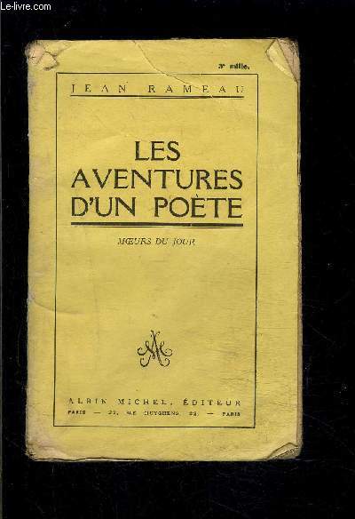 LES AVENTURES D UN POETE- MOEURS DU JOUR