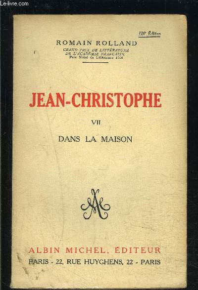 JEAN CHRISTOPHE- TOME 7- DANS LA MAISON