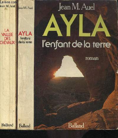lot de 2 livres de JEAN M. AUEL: AYLA L ENFANT DE LA TERRE- LA VALLEE DES CHEVAUX
