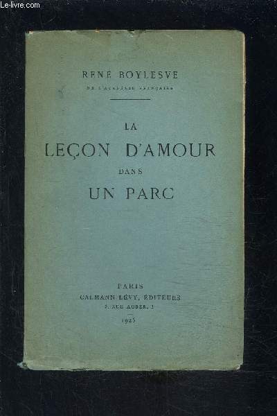LA LECON D AMOUR DANS UN PARC