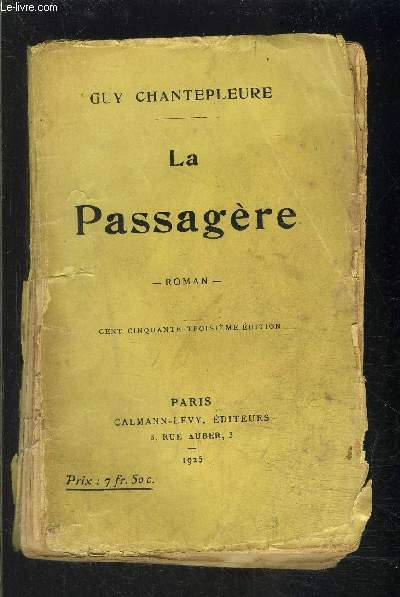 LA PASSAGERE- VENDU EN L ETAT