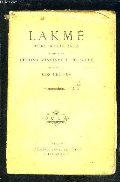 LAKME- OPERA EN 3 ACTES