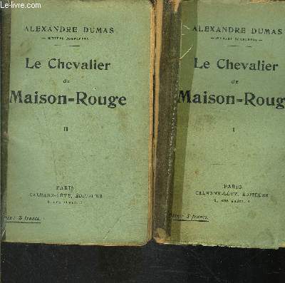 LE CHEVALIER DE MAISON ROUGE- 2 TOMES EN 2 VOLUMES- VENDU EN L ETAT