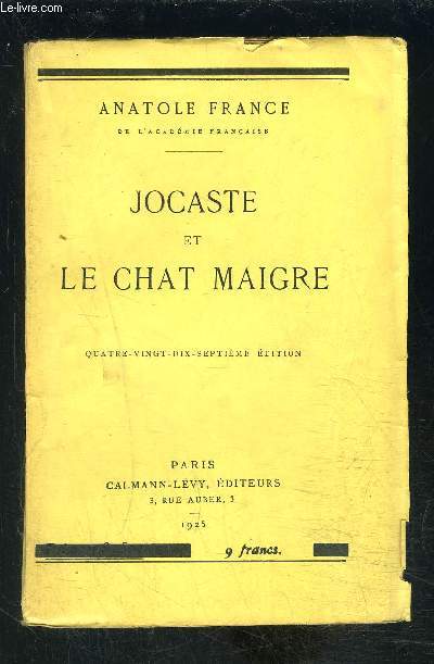 JOCASTE ET LE CHAT MAIGRE