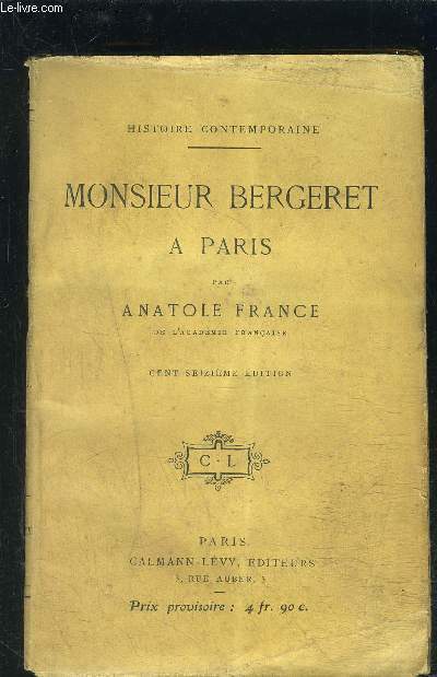 MONSIEUR BERGERET A PARIS