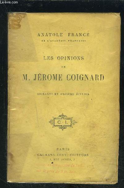 LES OPINIONS DE M. JEROME COIGNARD