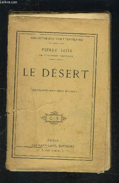 LE DESERT- VENDU EN L ETAT