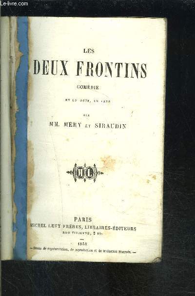 LES DEUX FRONTINS- COMEDIE EN UN ACTE, EN VERS- VENDU EN L ETAT