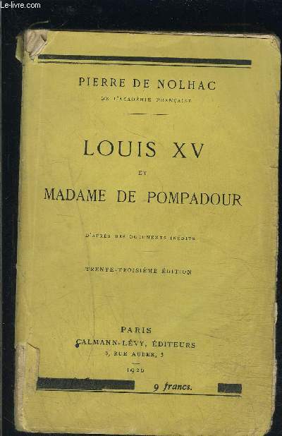 LOUIS XV ET MADAME DE POMPADOUR