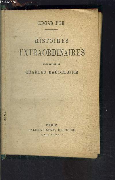 HISTOIRES EXTRAORDINAIRES- TOME 5 seul