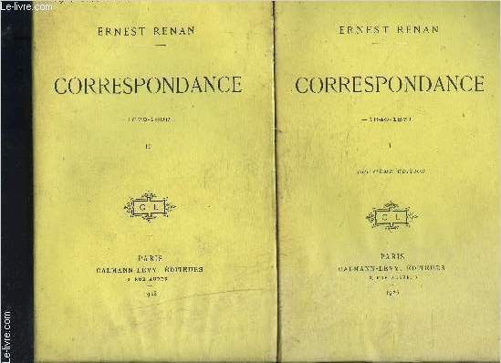 CORRESPONDANCE- 2 TOMES EN 2 VOLUMES- 1846-1871 ET 1872-1892