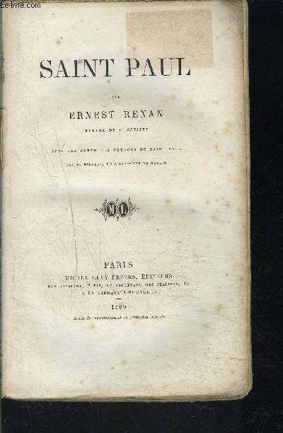 SAINT PAUL- Avec une Carte des Voyages de Saint Paul par M. Kiepert, de L'Academie de Berlin