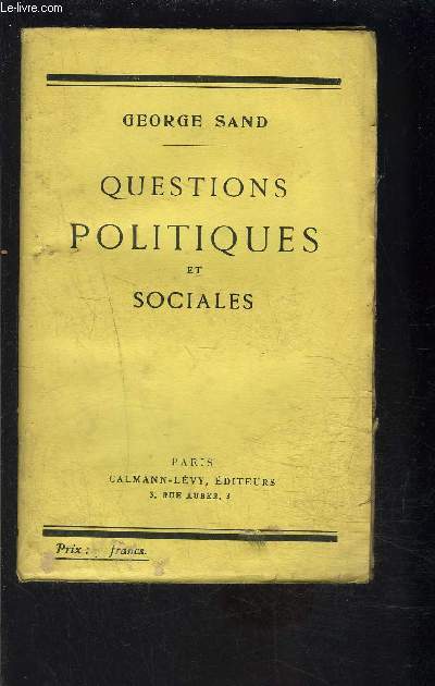 QUESTIONS POLITIQUES ET SOCIALES