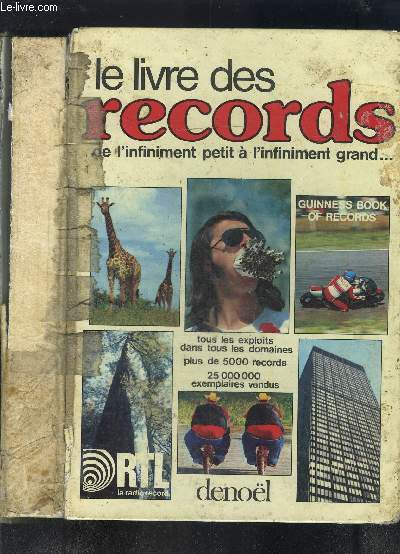 LE LIVRE DES RECORDS- DE L INFINIMENT PETIT A L INFINIMENT GRAND ...