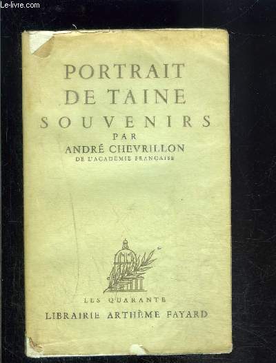 PORTRAIT DE TAINE- SOUVENIRS