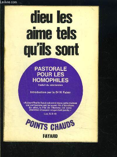 DIEU LES AIME TELS QU ILS SONT- PASTORALE POUR LES HOMOPHILES