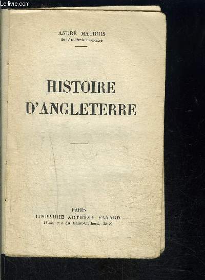 HISTOIRE D ANGLETERRE