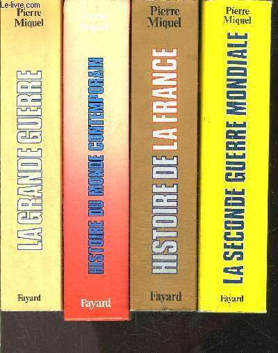 1 LOT DE 4 LIVRES- LA GRANDE GUERRE- HISTOIRE DU MONDE CONTEMPORAIN- HISTOIRE DE LA FRANCE- LA SECONDE GUERRE MONDIALE