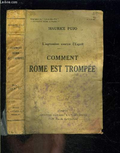 COMMENT ROME EST TROMPEE- LAGRESSION CONTRE L ESPRIT