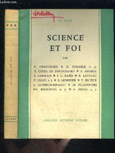 SCIENCE ET FOI