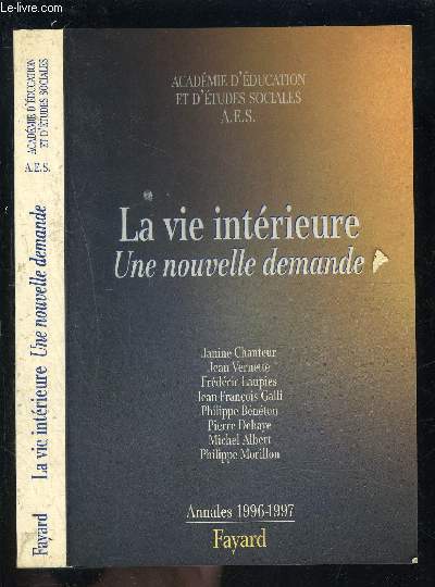 LA VIE INTERIEURE- UNE NOUVELLE DEMANDE- ANNALES 1996-1997