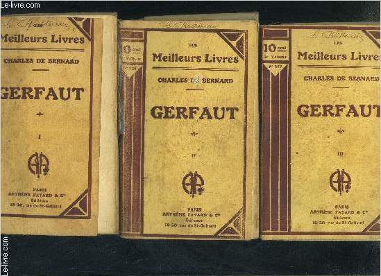GERFAUT- 3 TOMES EN 3 VOLUMES
