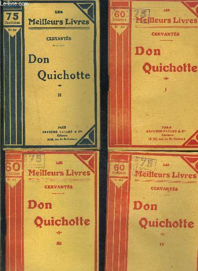 DON QUICHOTTE- 4 TOMES EN 4 VOLUMES- 1+ 2+ 3+ 4